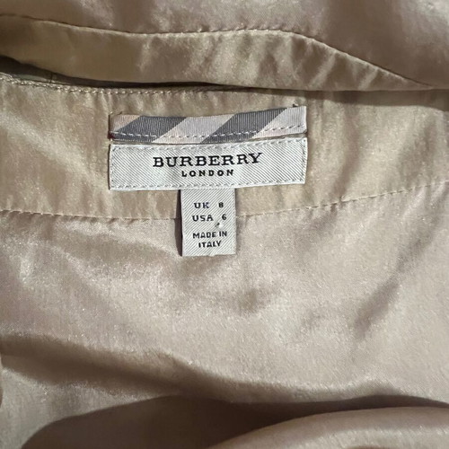 Burberry London silk pleated skirt, taupe