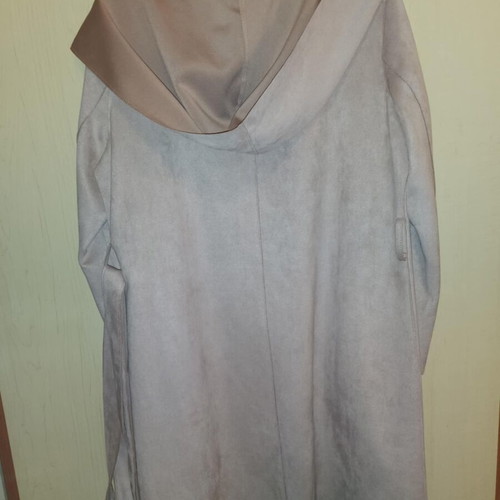 Zara suede look trench coat XL like new, beige/powder