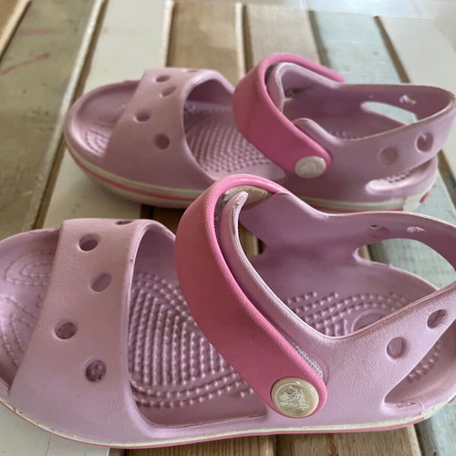 Crocs κοριτσίστικα μεταχειρισμένα, νούμερο 24-25, ροζ πέδιλα
