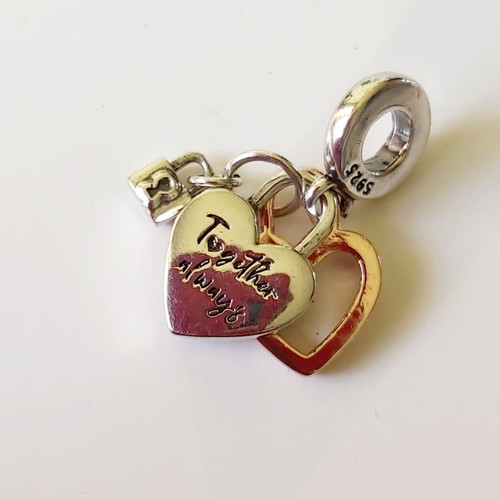 Silver 925 charm For Always Together new, gold and silver