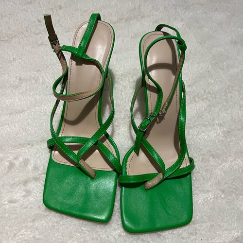Elta heels used, green size 37.5