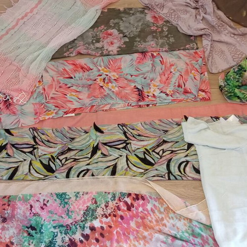 Scarves pack of 10 like new, H&M, Mexx, Orsay, multicolor turquoise