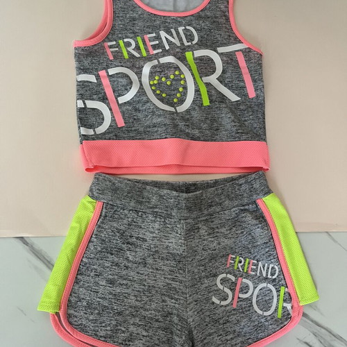 Sportswear set for 5 years old like new, grey and pink