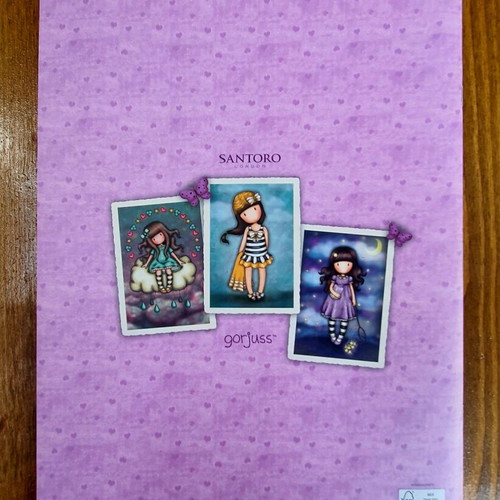 Santoro sticker album used with 8 missing stickers and correctly placed