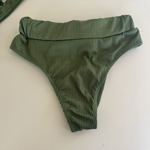Green ribbed bikini set used, size S/M by GIGI BIKINI