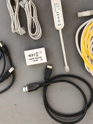 USB, Ethernet, telephone cables and accessories set