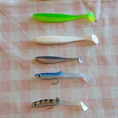 Silicone artificial lures new, 8 pcs, spinning