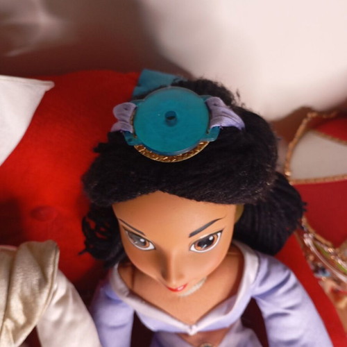 Vintage Disney Aladdin Mattel plush doll set 1993 used, Prince Ali & Jasmine