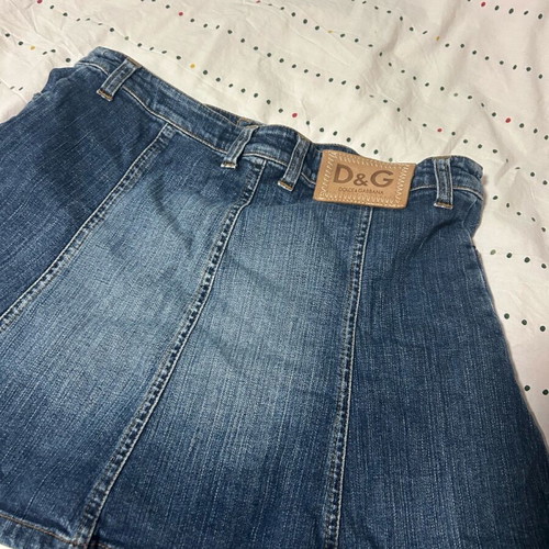 Original D@G denim mini skirt like new, blue, size L