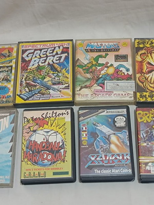 Sinclair Spectrum 48/128 game cassette pack of 8