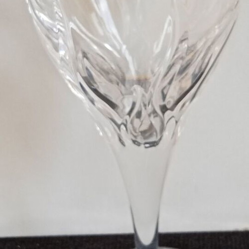 Set of 6 Poltar Crystal 24% Wine Glasses Handmade Eriphylli Design
