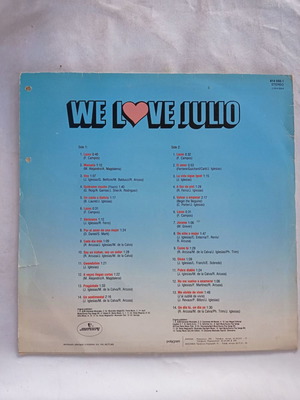 Julio Iglesias We Love Julio vinyl record used, Latin