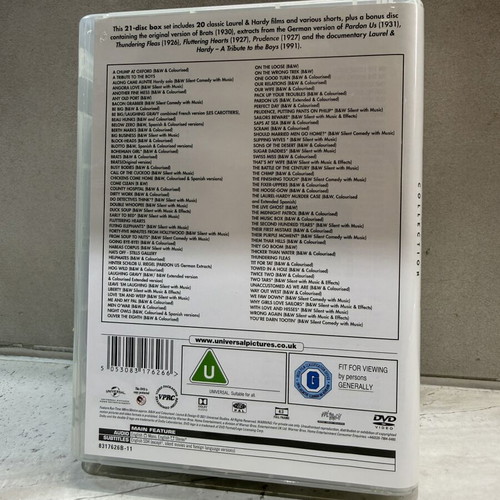 Laurel & Hardy Collection DVD like new, 21 discs with English subtitles