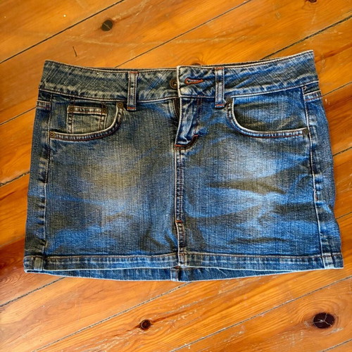 Bershka Mini Jean Skirt, blue