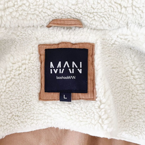 BoohooMAN Brown Corduroy Jacket Large used