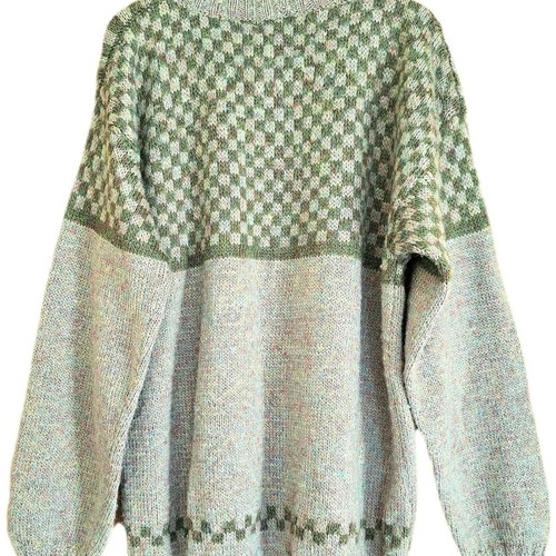 Vintage wool knit sweater like new, multicolor, size XL