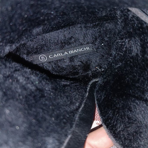 Black ankle boots size 40 with fur lining, new