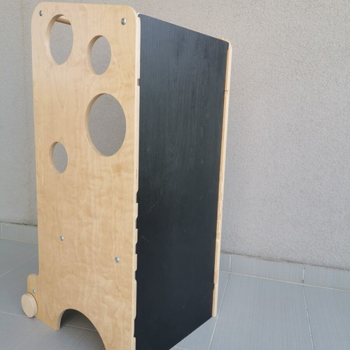 Montessori learning tower with accessories and instruction book