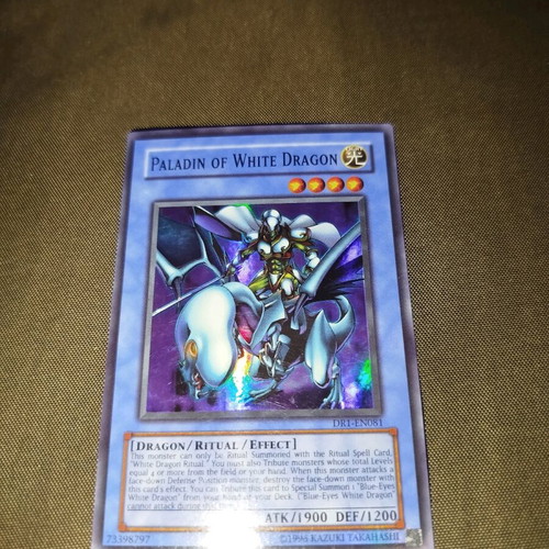 YuGiOh Paladin of White Dragon DR1-EN081 μεταχειρισμένο Super Rare Unlimited Edition