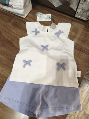 Girls clothing set size 18 months, new with tags, white and lilac