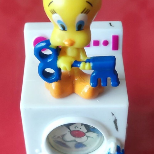Tweety figure used with Sylvester and washing machine toy