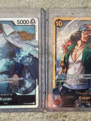 One Piece Tcg Kuzan νέες 2 κάρτες με sleeves