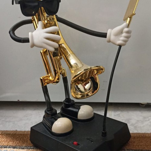Vintage trumpet figure used, functional, 1980s