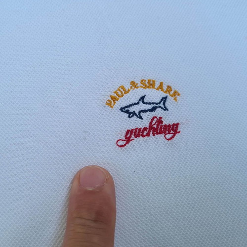 Paul & Shark Yachting men's polo shirt 1/4 zip XXL, white