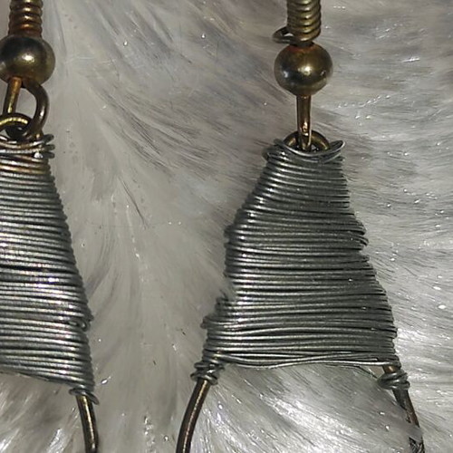 Women's jewelry set used, 4 pieces, wood and pearl