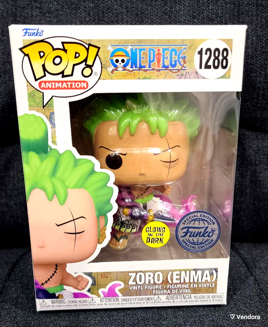 Roronoa Zoro with Enma Glows in the dark complete set of Funko Pops