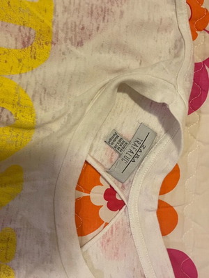 Zara blouse used, size M, white and yellow