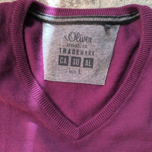 S.Oliver purple pullover size L like new