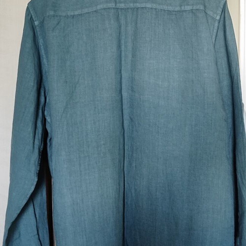 Devore Linen Overshirt Made in Italy, like new, green