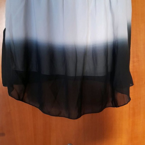Terranova mini skirt tie-dye gray - black new, organza fabric