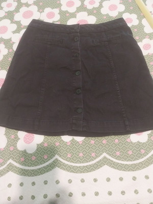 H&M black denim skirt size 40 like new