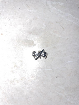 Pandora ασημένιο charm φιόγκος με κυβικά ζιρκόνια