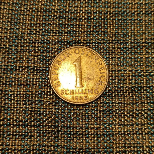 Austria 1 Schilling coin used
