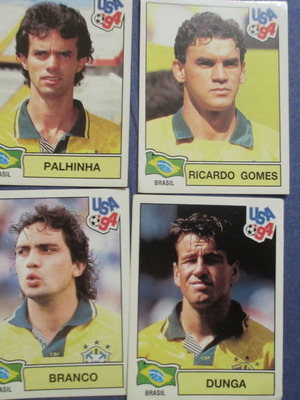 Стикери Panini USA 94 употребявани, национален отбор на Бразилия, комплект от 4