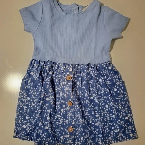 Mango Kids baby dress used, 12-18 months, blue floral