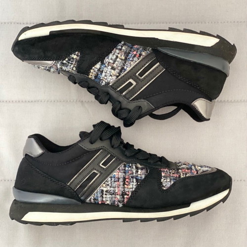 Hogan Rebel black athletic shoes like new, size 37