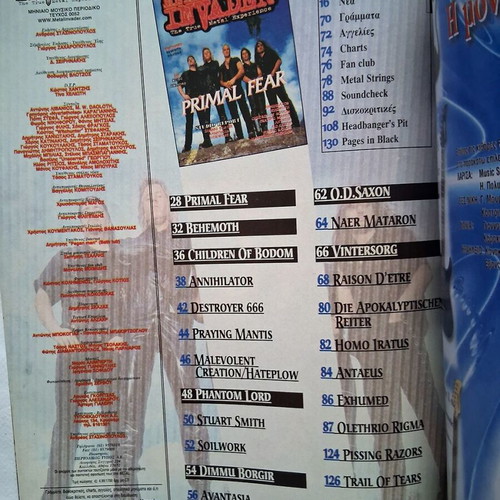 Metal Invader magazine issue 52, 2001