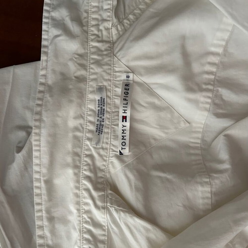 TOMMY HILFIGER, No 8 (S), women's shirt, classic, color white.