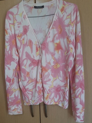Women's cardigan used with sleeve details, multicolor, sizes M and L