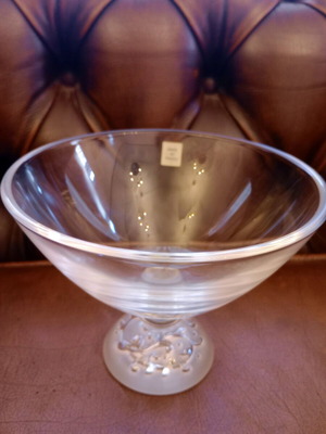 French crystal bowl with foot new
