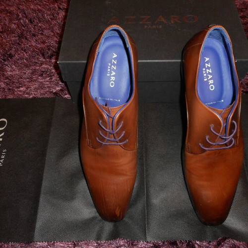 Azzaro Outino elegant brown shoes size 44 new