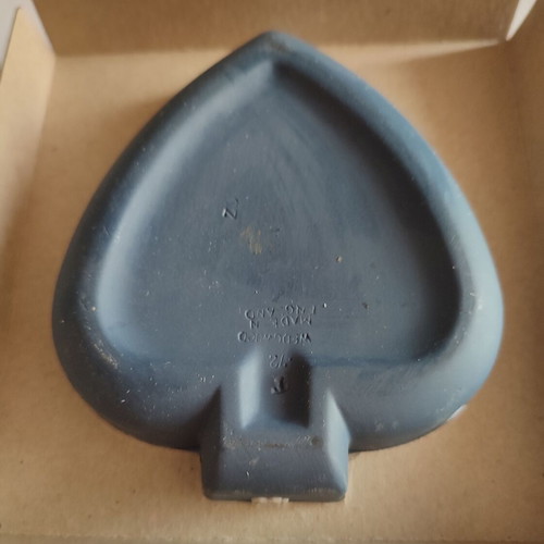 Vintage Wedgwood Jasperware "Spade" trinket box Portland Blue new