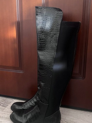 Envie black croco high boots size 38