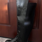 Envie black croco high boots size 38