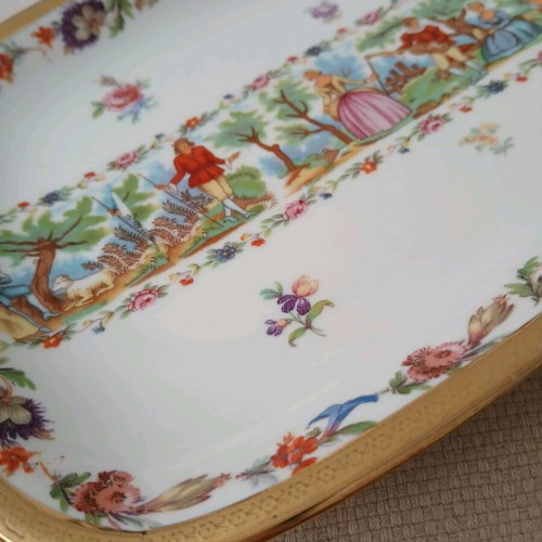 Large Winterling Germany porcelain platter with gold leaf like new