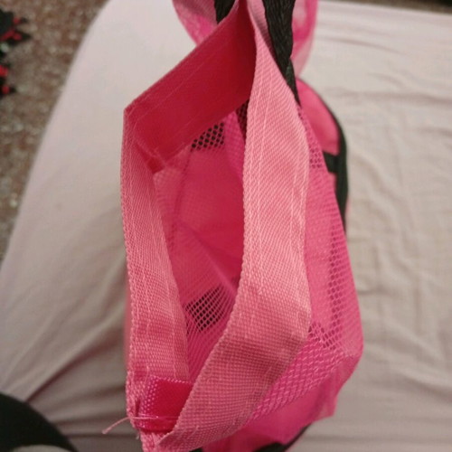 Shoulder beach bag like new with cooler pink